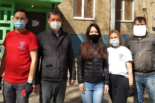 Акция «Астрахань мы вместе!» состоялась в воскресенье в Кировском районе