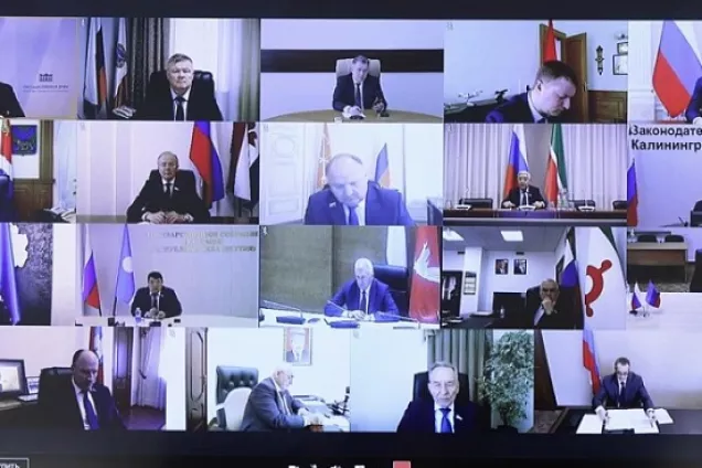 Спикер Госдумы в режиме ВКС встретился с председателями региональных парламентов